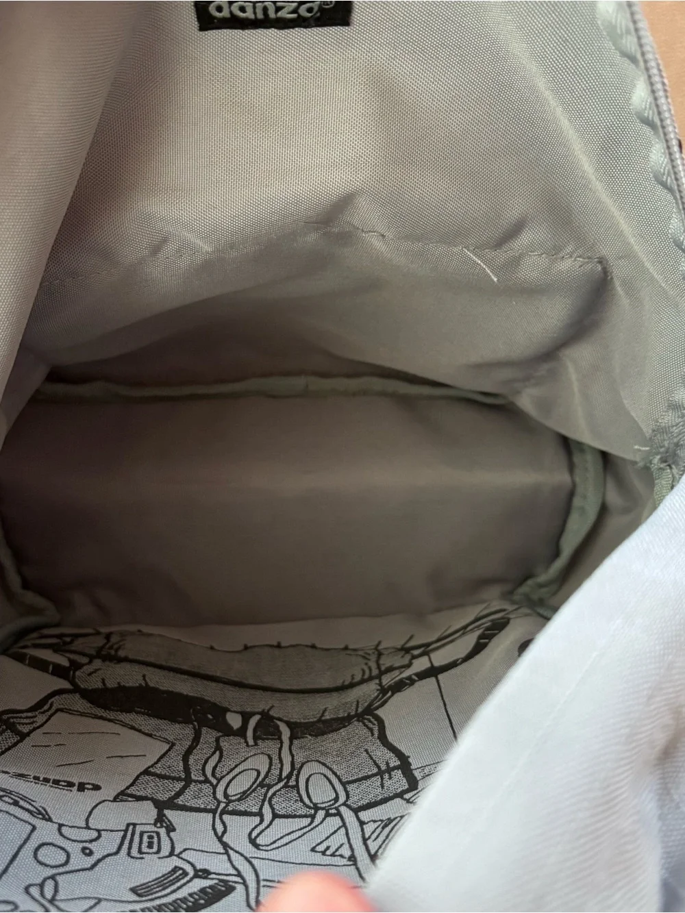 Like new Italian small grey backpack